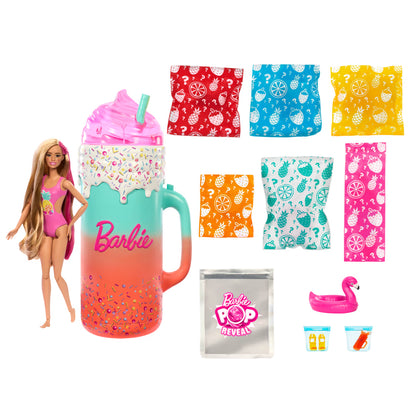 Barbie Pop Reveal Rise & Surprise Gift Set With Scented Doll, Squishy Scented Pet & More, 15+ Surprises