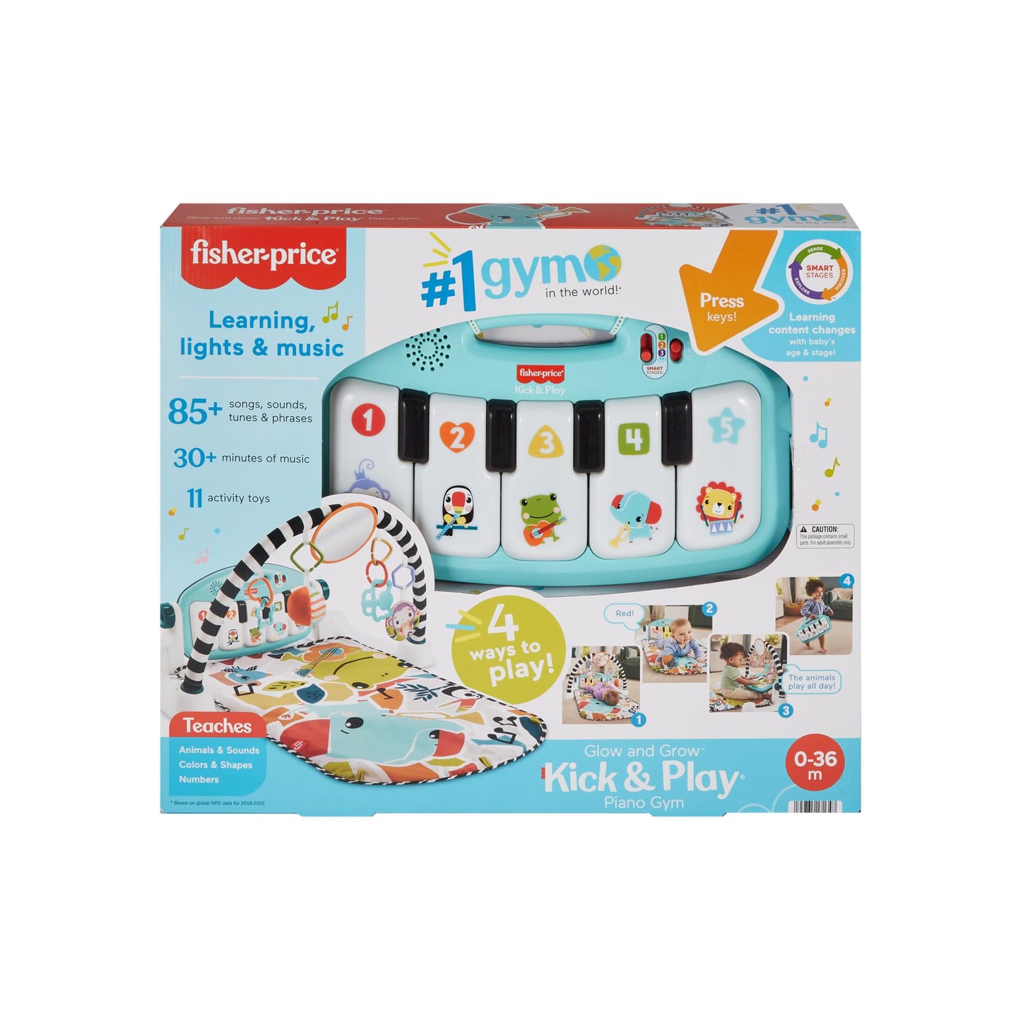 Glow & Grow Kick & Play® Piano Gym Blue - QE
