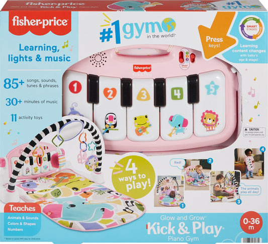 Glow & Grow Kick & Play® Piano Gym Pink - QE