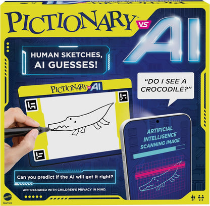 Pictionary Vs. AI Family Game for Kids and Adults, High-Tech Drawing & Guessing Game, Ages 8+