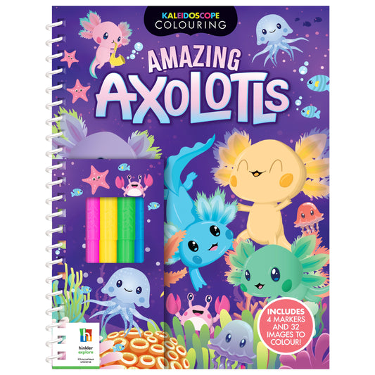 Kaleidoscope Colouring Amazing Axolotls