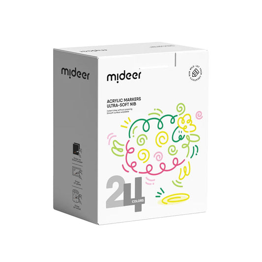 Mideer - Dual Tip Marker - 36 Colors - Age 4+ | ميدير - أقلام ألوان ماركر المزدوجة - 36 لون - العمر 4+