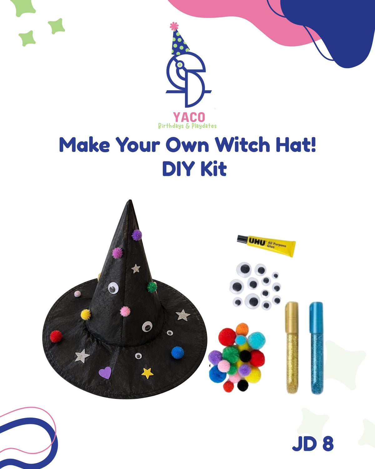 Decorate your witch hat DIY kit