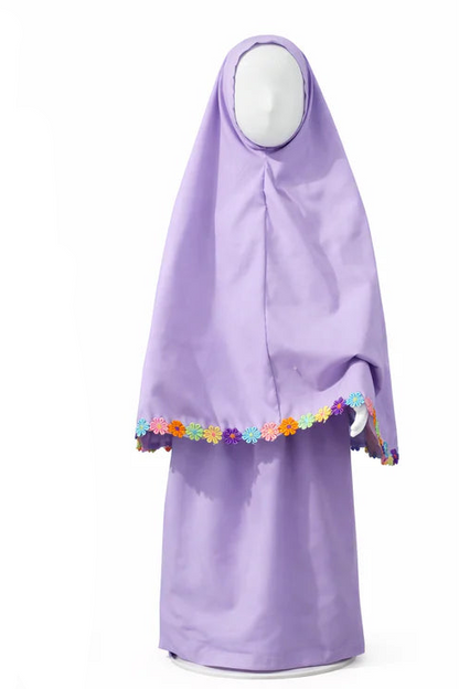 Colorful Kids’ Prayer Set with Trimming - طقم صلاة أطفال بالوان مع تطريزات