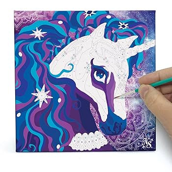 Nebulous Stars Paint-by-Number on Canvas Nebulia & Horse