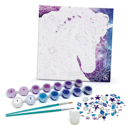 Nebulous Stars Paint-by-Number on Canvas Nebulia & Horse