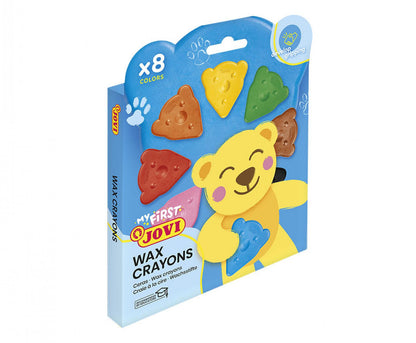 Jovi MY FIRST CRAYON - 8 Bear-Shaped Crayons in Basic Colors