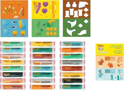 Jovi - Play&Fun SPLASH – Sea Animals Dough Kit, 24 x 15g Tablets, 3 Cuttable Stencils and 3 Modelling Tools, Gifts and Crafts Ages 3 and Up