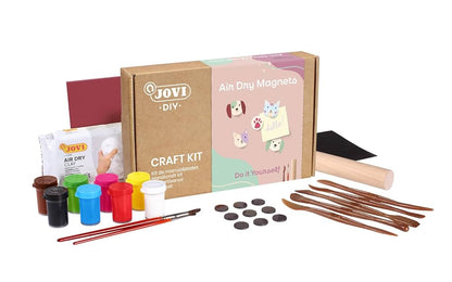 Jovi - DIY Air Dry Magnets - DIY Magnets Pet Magnets with White Dry Clay + Colours and Tool