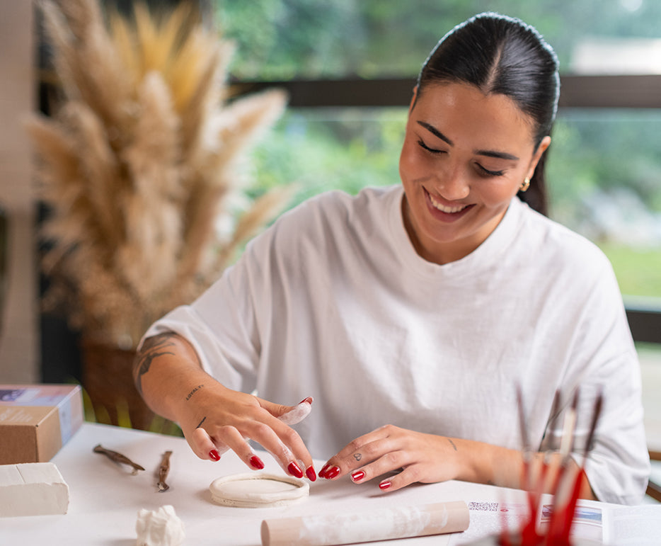 JOVI DIY Air Dry Clay Craft Kit – Letter Stamps