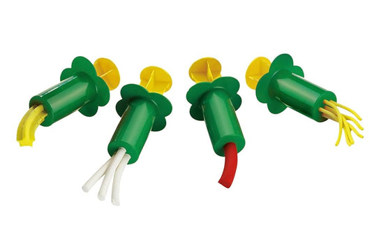 Jovi 4 Assorted Mini Plastic Putty Presses for Soft Modelling Clay - Large