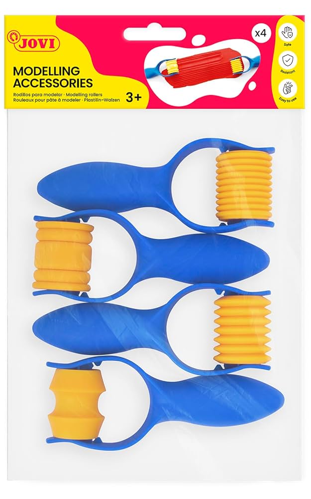 Jovi Modelling Accessories Bag 4 Rollers Different Shapes, Modeling rollers to make different textures