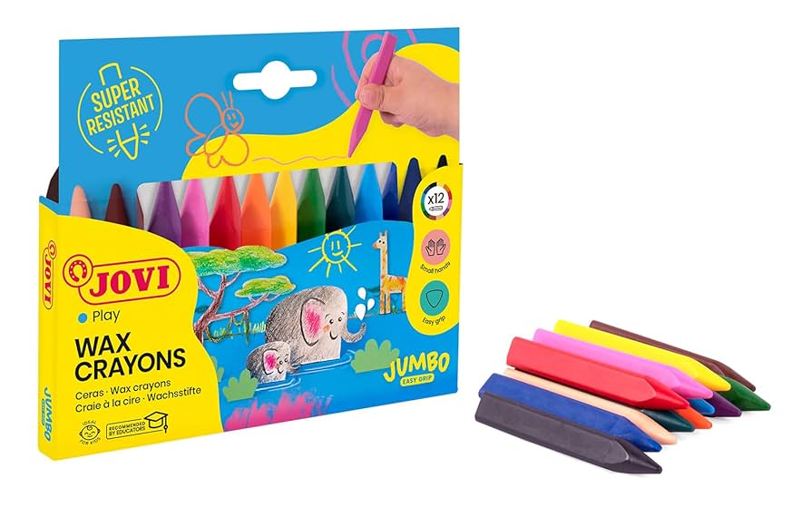 Jovi Trimax Pack of 12 Triangular Crayons