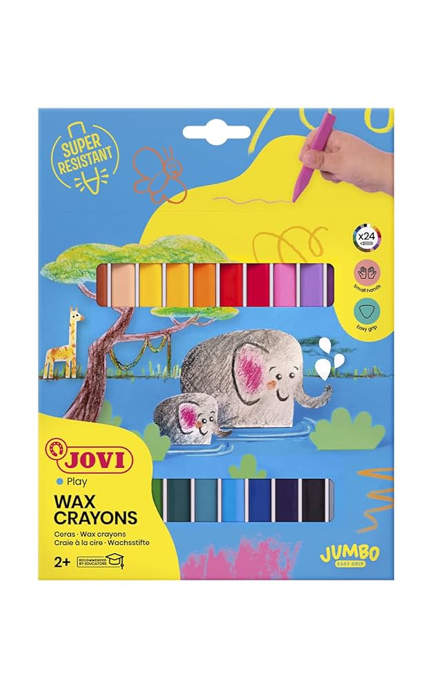 Jovi Triwax Triangular Crayons; Set of 24