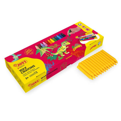 Jovi - Bulk Jumbo Crayon, Classroom pack with 300 Wax Crayons in 12 Colors, Non-Toxic, Super Resistant, Ideal for Small Hands, School Supplies for Teachers