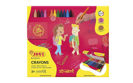 Jovi Plasticolor Wax Crayons, Multi-Colour, Pack of 300