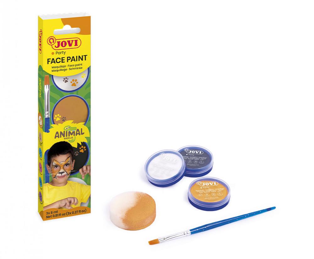 Jovi Face Paint, 3pcs (Animals) - 8mL