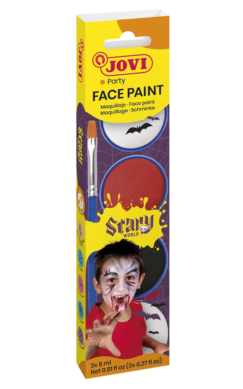Jovi Face Paint, 3pcs (Scary) - 8mL