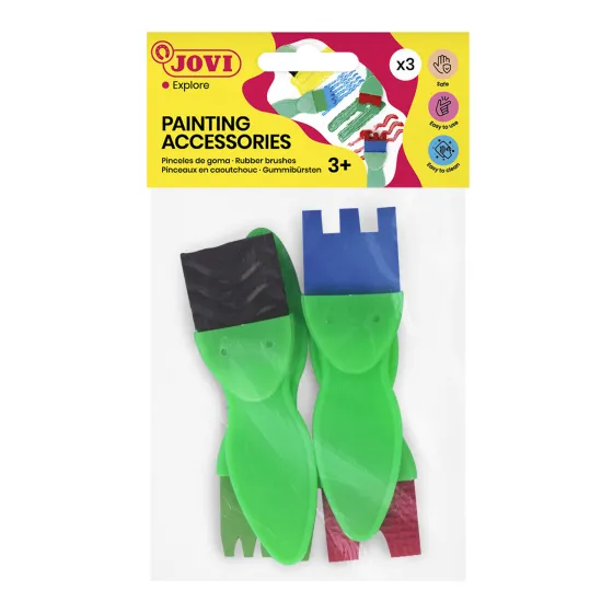 Jovi Pack of 4 Rubber Paint Brushes Set.