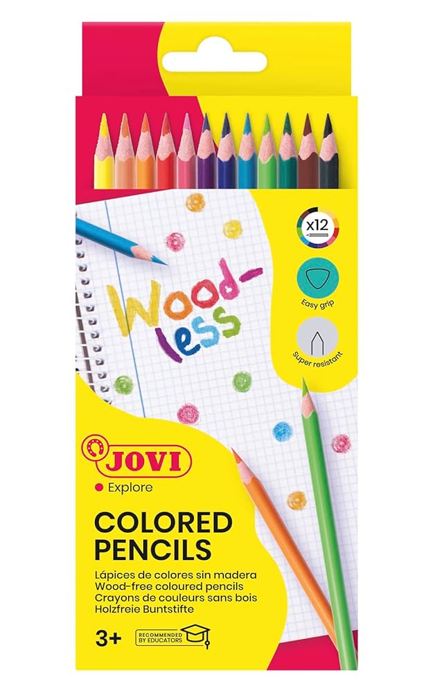 Jovi Woodless Colored Pencils, pack of 12.