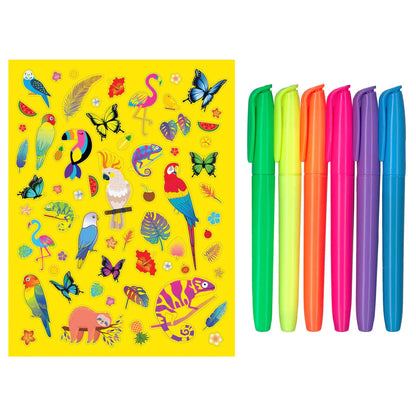 Kaleidoscope Colouring Kit: Neon Jungle