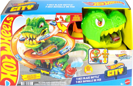HotWheels City T-Rex vs Fire Station