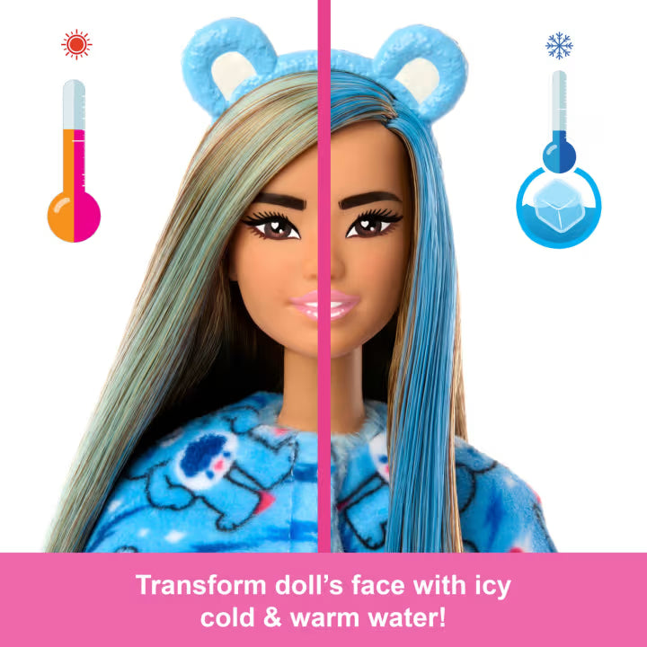 Barbie® Cutie Reveal Care Bears Series - Grumpy Bear (Brunette)