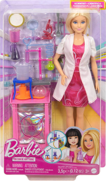 Barbie Scientist Doll with Color-Change Beaker & Lab Table – Career Playset for Kids Ages 3+