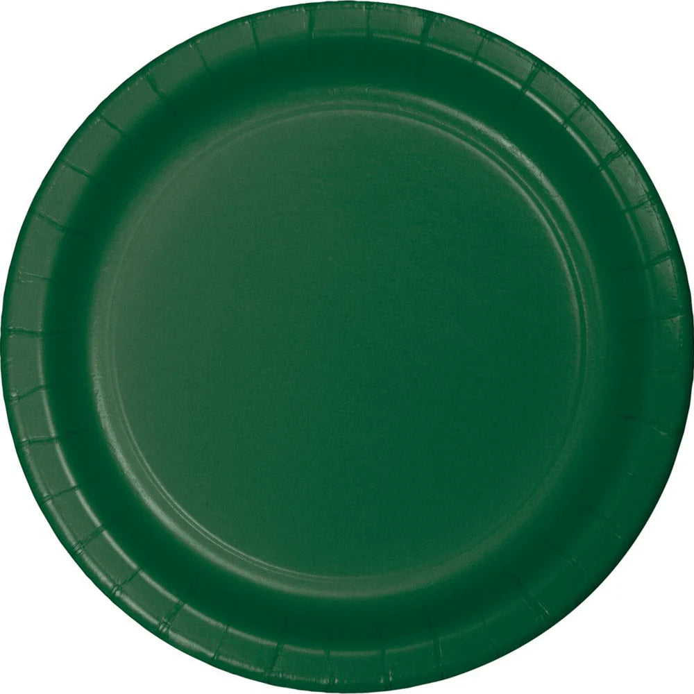 dark Green Plastic Plates – 10 PCS, Disposable Party Plates, Elegant & Durable Design for Birthdays, Events & Celebrations صحون بلاستيك اخضر غامق – 10 قطع، صحون حفلات للاستعمال مرة واحدة، تصميم أنيق ومتین للمناسبات وا