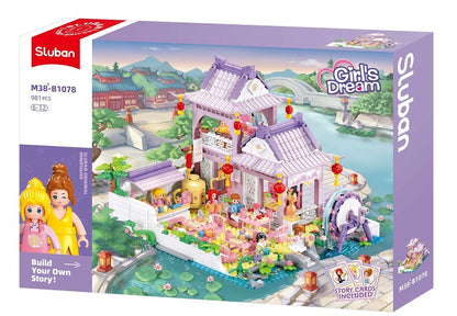 Sluban - Girls Dream - A Tea House (981 Pcs) - Age +6 | سلوبن - قطع التركيب - حلم الفتيات - حفلة الشاي (981 قطعة) - العمر +6