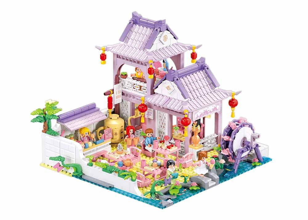 Sluban - Girls Dream - A Tea House (981 Pcs) - Age +6 | سلوبن - قطع التركيب - حلم الفتيات - حفلة الشاي (981 قطعة) - العمر +6
