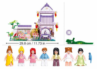 Sluban - Girls Dream - A Tea House (981 Pcs) - Age +6 | سلوبن - قطع التركيب - حلم الفتيات - حفلة الشاي (981 قطعة) - العمر +6