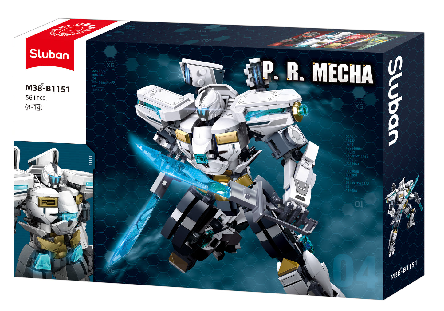 Sluban - P.R. Mecha - Robot 04 (561Pcs) - Age +8 | سلوبن - قطع التركيب - ميكا - روبوت 04 (561 قطعة) - العمر +8