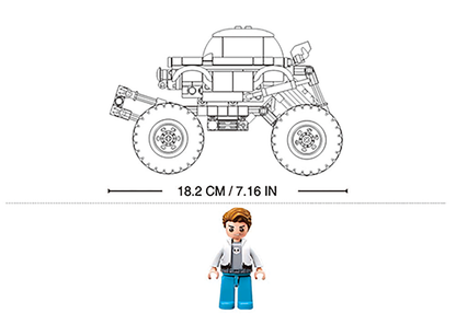 Sluban - Powerbricks - Off-Road Vehicle (Pull Back) (264 Pcs) - Age +6 | سلوبن - قطع التركيب - باور بيريكس - مركبة الطرق الوعرة (سحب للخلف) (264 قطعة) - العمر +6