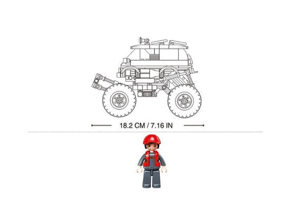 Sluban - Powerbricks - Off-Road Vehicle (Pull Back) (261 Pcs) - Age +6 | سلوبن - قطع التركيب - باور بيريكس - مركبة الطرق الوعرة (سحب للخلف) (261 قطعة) - العمر +6