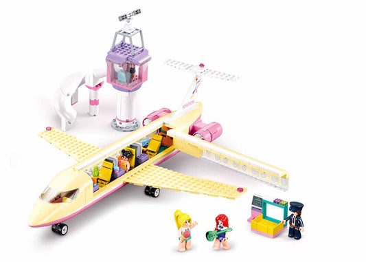 Sluban - Girls Dream - Plane (384 Pcs) - Age +6 | سلوبن - قطع التركيب - حلم الفتيات - طائرة الفتيات (384 قطعة) - العمر +6