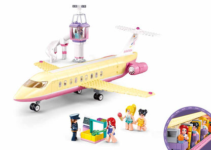 Sluban - Girls Dream - Plane (384 Pcs) - Age +6 | سلوبن - قطع التركيب - حلم الفتيات - طائرة الفتيات (384 قطعة) - العمر +6