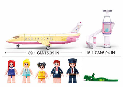 Sluban - Girls Dream - Plane (384 Pcs) - Age +6 | سلوبن - قطع التركيب - حلم الفتيات - طائرة الفتيات (384 قطعة) - العمر +6