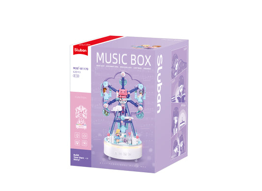 Sluban - Music Box - Happy Star (620 Pcs) - Age +8 | سلوبن - قطع التركيب - صندوق الموسيقى - النجم السعيد (620 قطعة) - العمر +8