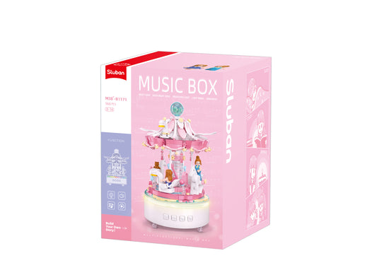 Sluban - Music Box - Carousel (566 Pcs) - Age +8 | سلوبن - قطع التركيب - صندوق الموسيقى - أرجوحة الأحصنة (566 قطعة) - العمر +8