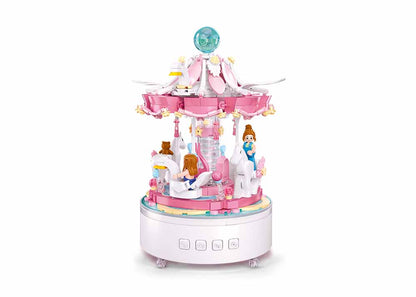 Sluban - Music Box - Carousel (566 Pcs) - Age +8 | سلوبن - قطع التركيب - صندوق الموسيقى - أرجوحة الأحصنة (566 قطعة) - العمر +8