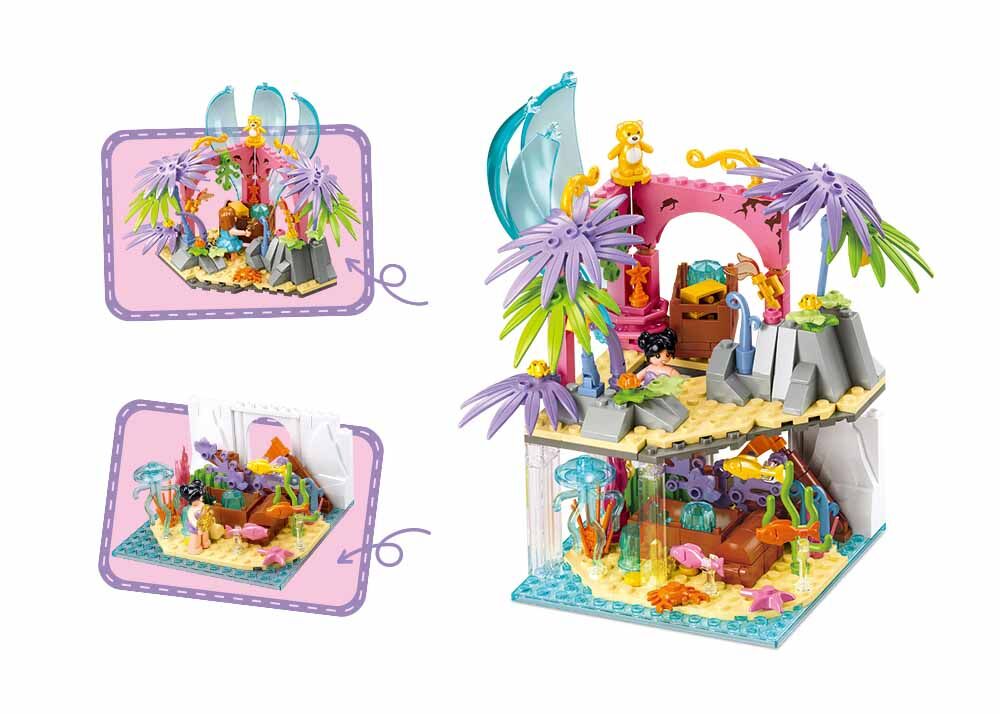 Sluban - Girls Dream - Secret Island (224 Pcs) - Age +6 | سلوبن - قطع التركيب - حلم الفتيات - الجزيرة السرية (224 قطعة) - العمر +6