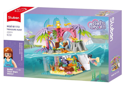 Sluban - Girls Dream - Secret Island (224 Pcs) - Age +6 | سلوبن - قطع التركيب - حلم الفتيات - الجزيرة السرية (224 قطعة) - العمر +6