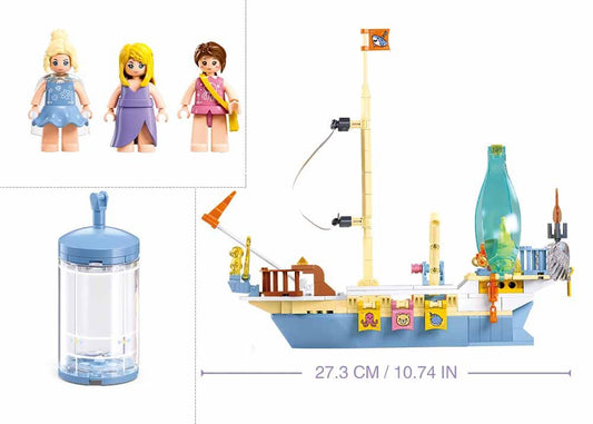 Sluban - Girls Dream - Jewel Boat (287 Pcs) - Age +6 | سلوبن - قطع التركيب - حلم الفتيات - سفينة الجوهرة (287 قطعة) - العمر +6