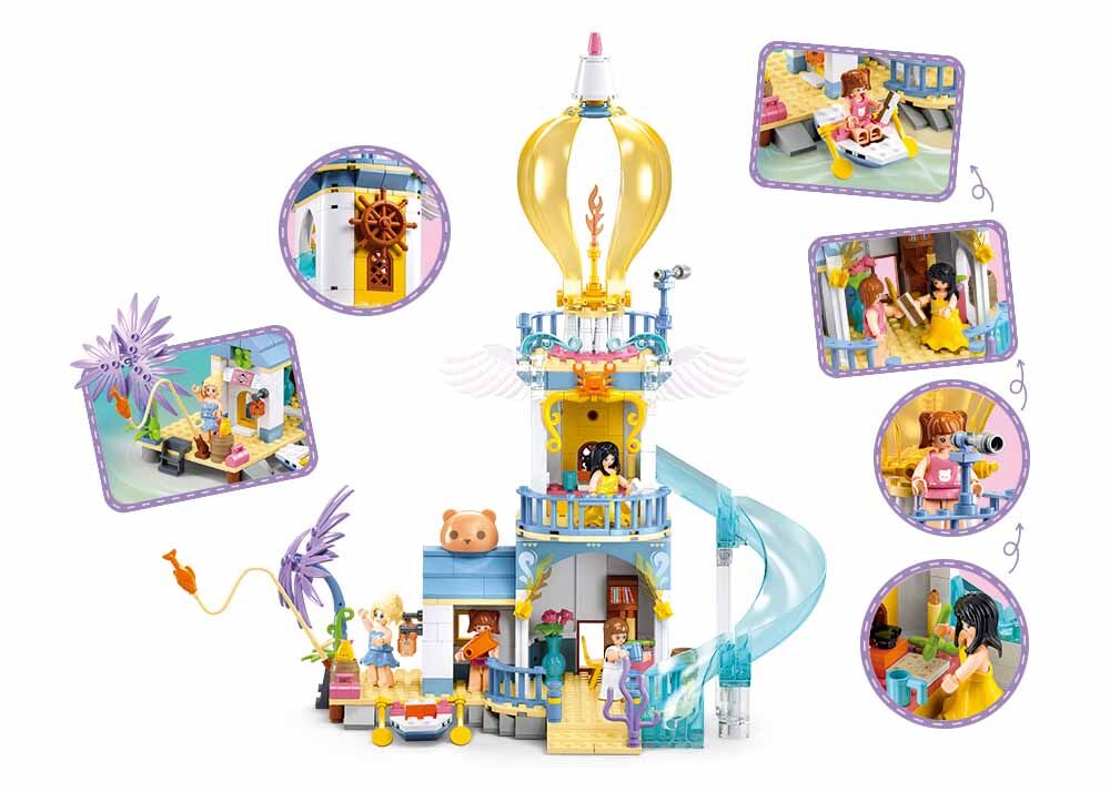 Sluban - Girls Dream - The Highlanders Lighthouse (404Pcs) - Age +7 | سلوبن - قطع التركيب - حلم الفتيات - منارة المرتفعات (404 قطعة) - العمر +7