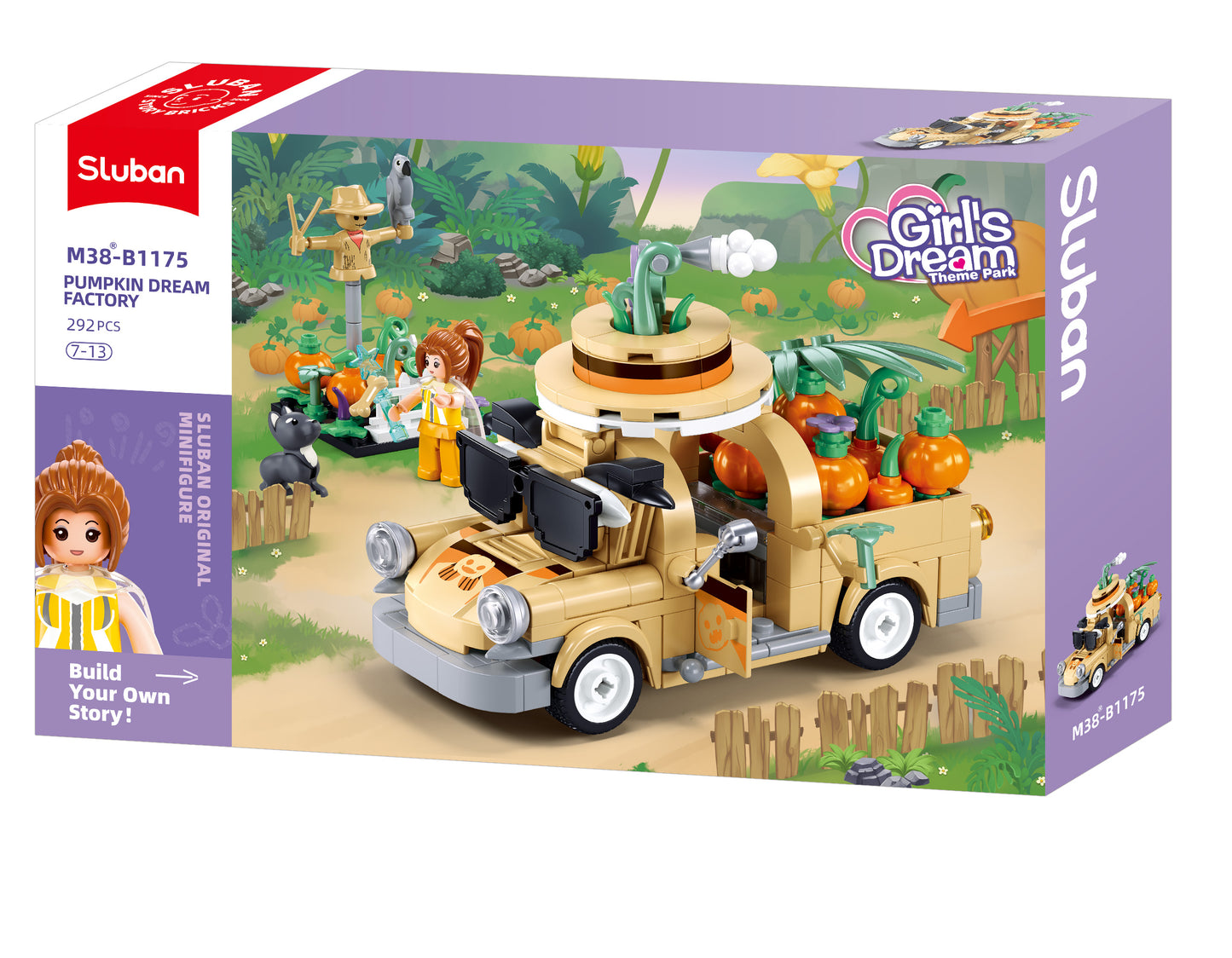 Sluban - Girls Dream - Fruit Truck (292Pcs) - Age +7 | سلوبن - قطع التركيب - حلم الفتيات - شاحنة الفواكه (292 قطعة) - العمر +7