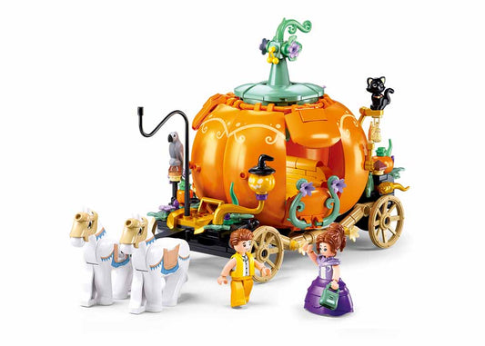 Sluban - Girls Dream - Pumpkin Carriage (320Pcs) - Age +7 | سلوبن - قطع التركيب - حلم الفتيات - عربة اليقطين (320 قطعة) - العمر +7