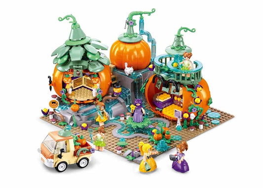 Sluban - Girls Dream - Pumpkin Party (952Pcs) - Age +7 | سلوبن - قطع التركيب - حلم الفتيات - حفلة منازل اليقطين (952 قطعة) - العمر +7