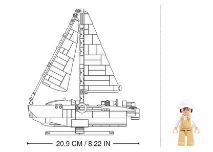 Sluban - Modelbricks - 1/35 The Rodeo Speed Boat 260Pcs - Age +8 | سلوبن - قطع التركيب - موديل بيريكس - قارب السرعة روديو 1/35 (260 قطعة) - العمر +8