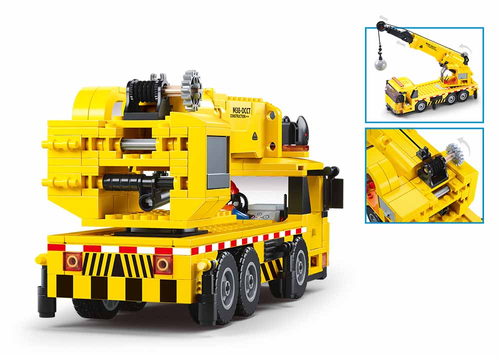 Sluban - Town - C2 Wheeled Crane 293Pcs - Age +6 | سلوبن - قطع التركيب - تاون - رافعة بعجلات - 293 قطعة - العمر +6